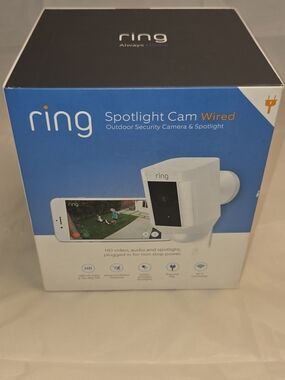 Ring Spotlight Cam Wired - White